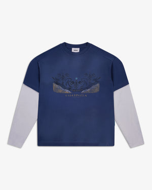 Riverslide Dual Layer T-Shirt in Casa Riviera blue