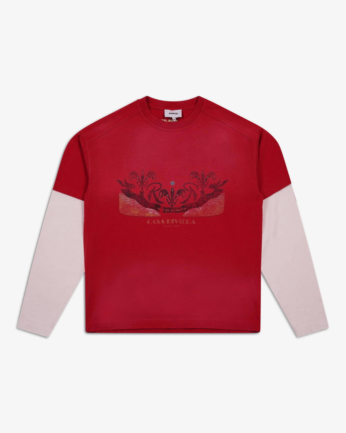 Riverslide Dual Layer T-Shirt in Casa Riviera red