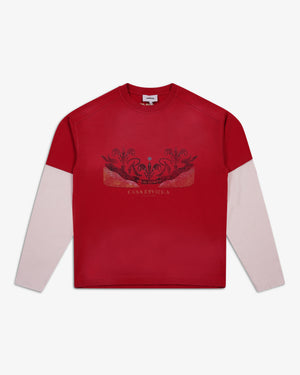 Riverslide Dual Layer T-Shirt in Casa Riviera red
