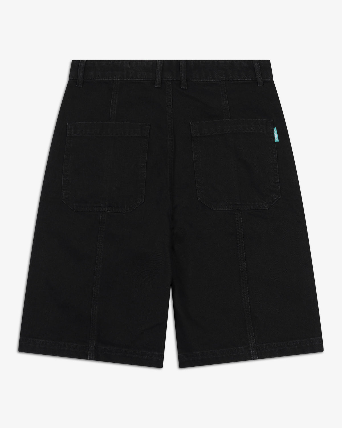 Riverslide Denim Work Short in black with folded pockets – alternate view 3