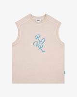 Riverslide Sleeveless T-Shirt in off white