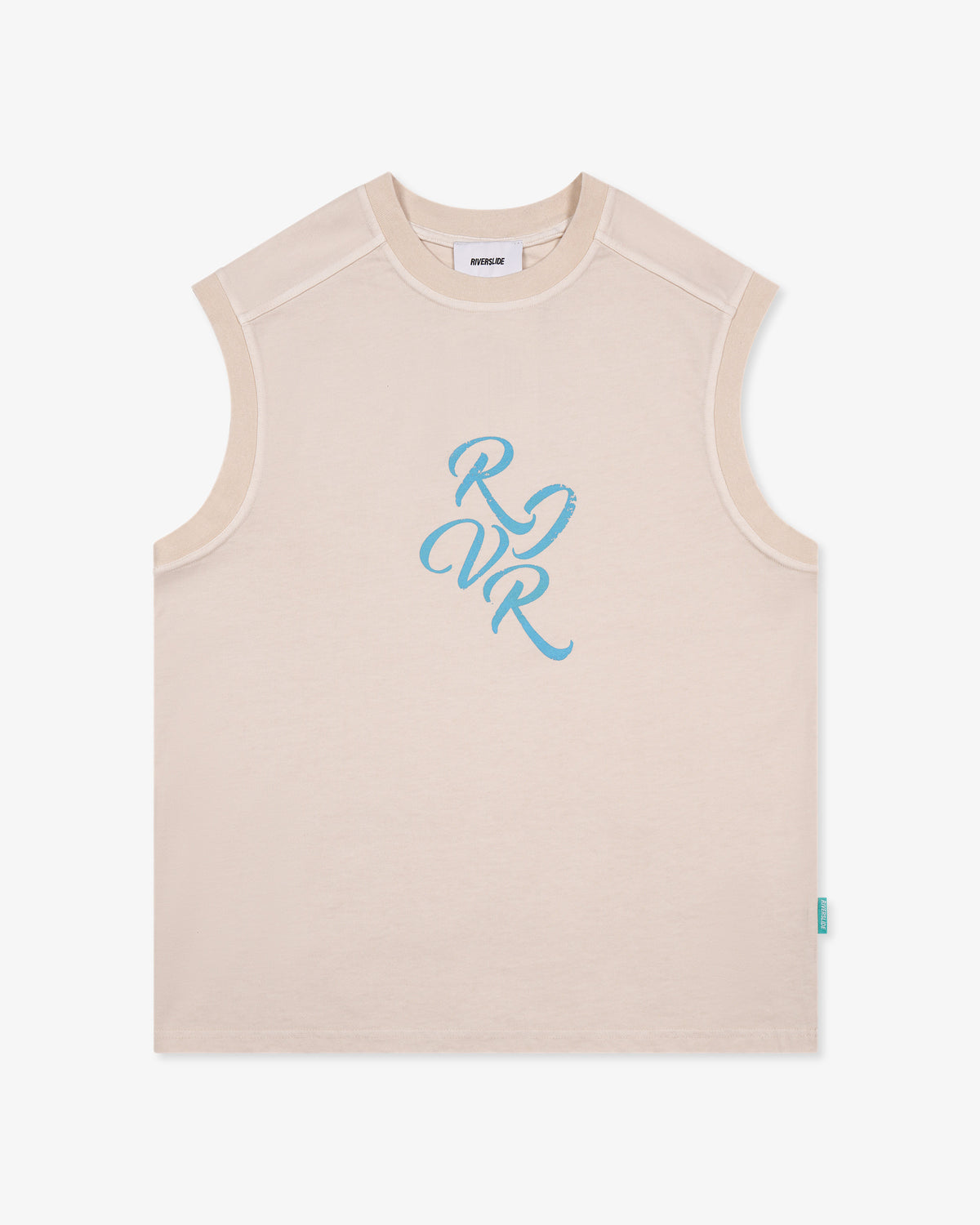 Riverslide Sleeveless T-Shirt in off white