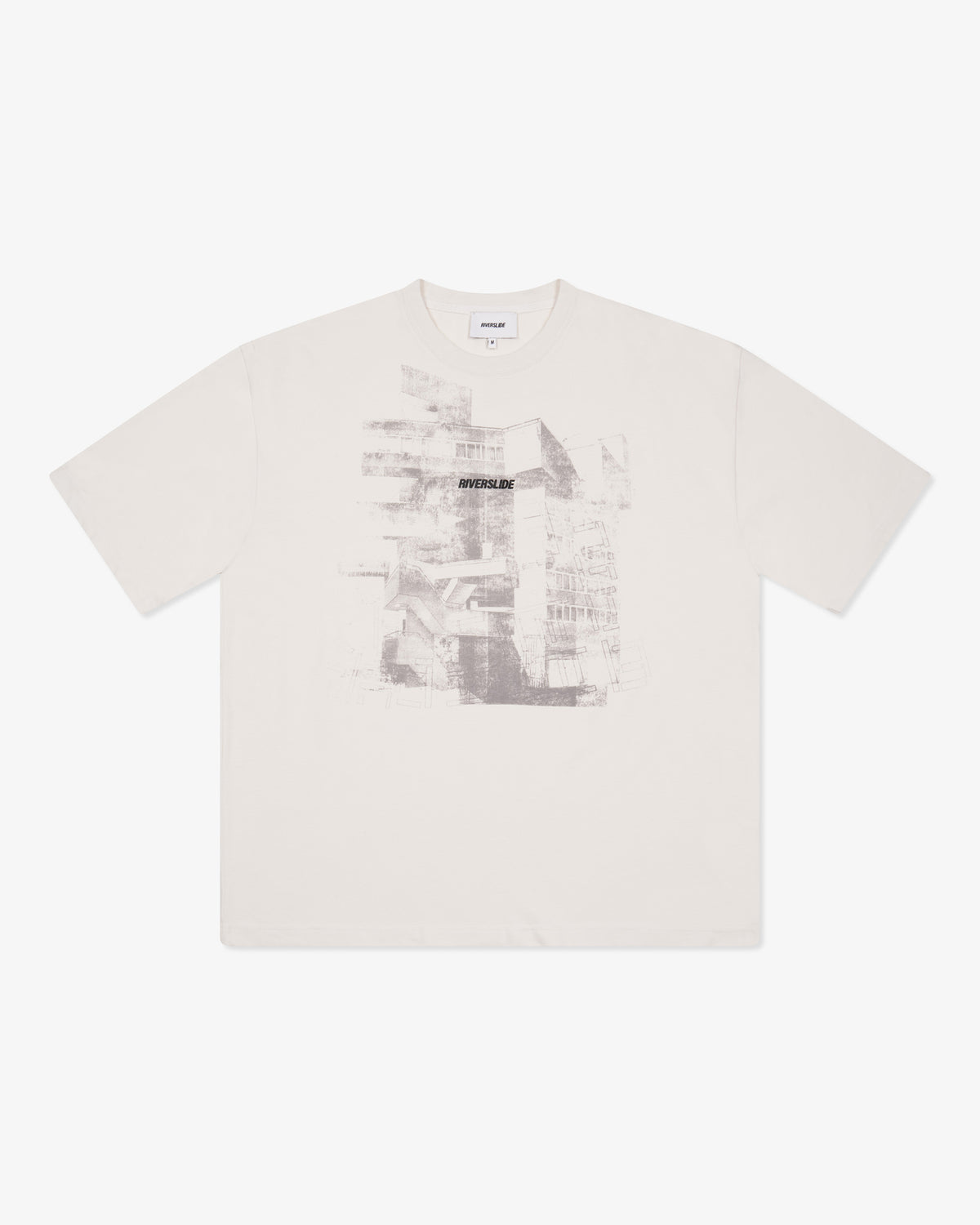 Riverslide Block T-Shirt in off white
