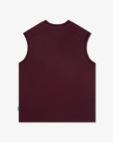 Riverslide Sleeveless T-Shirt in maroon – alternate view 3