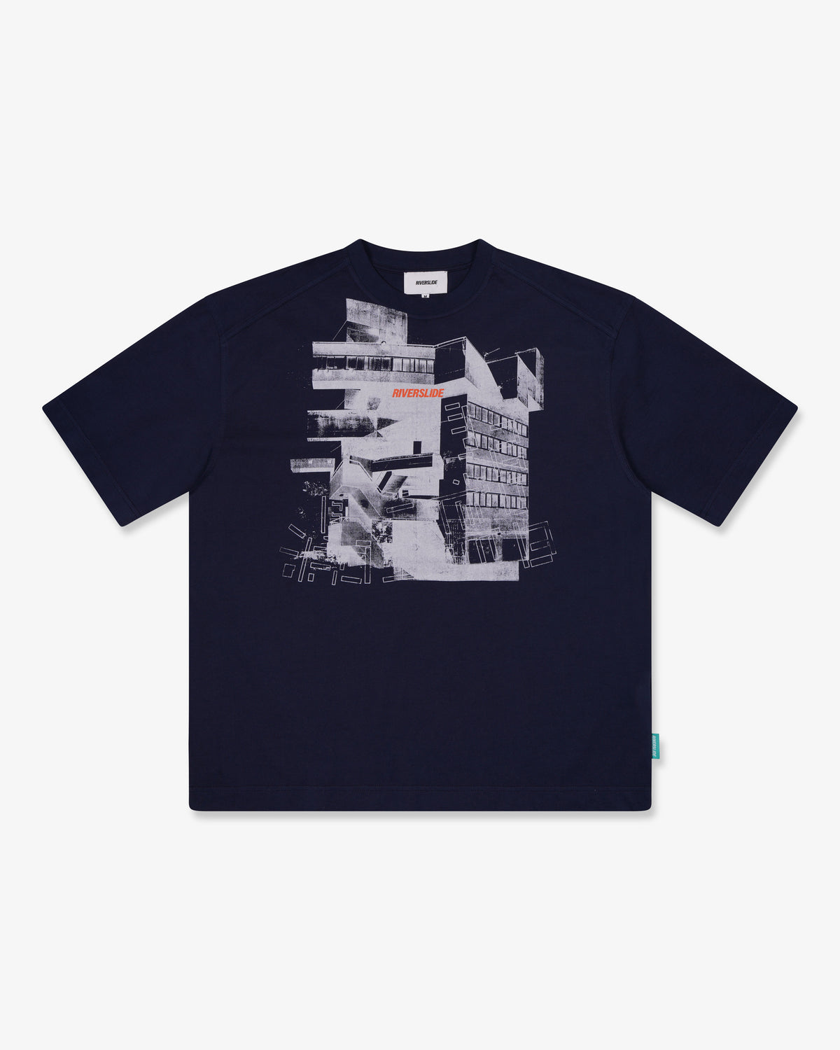 Riverslide Block T-Shirt in navy