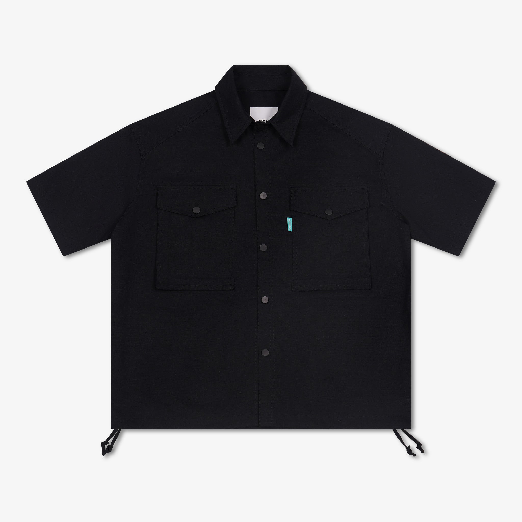 Black Ripstop Short Sleeve Shirt