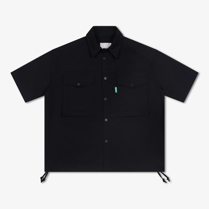 Black Ripstop Short Sleeve Shirt