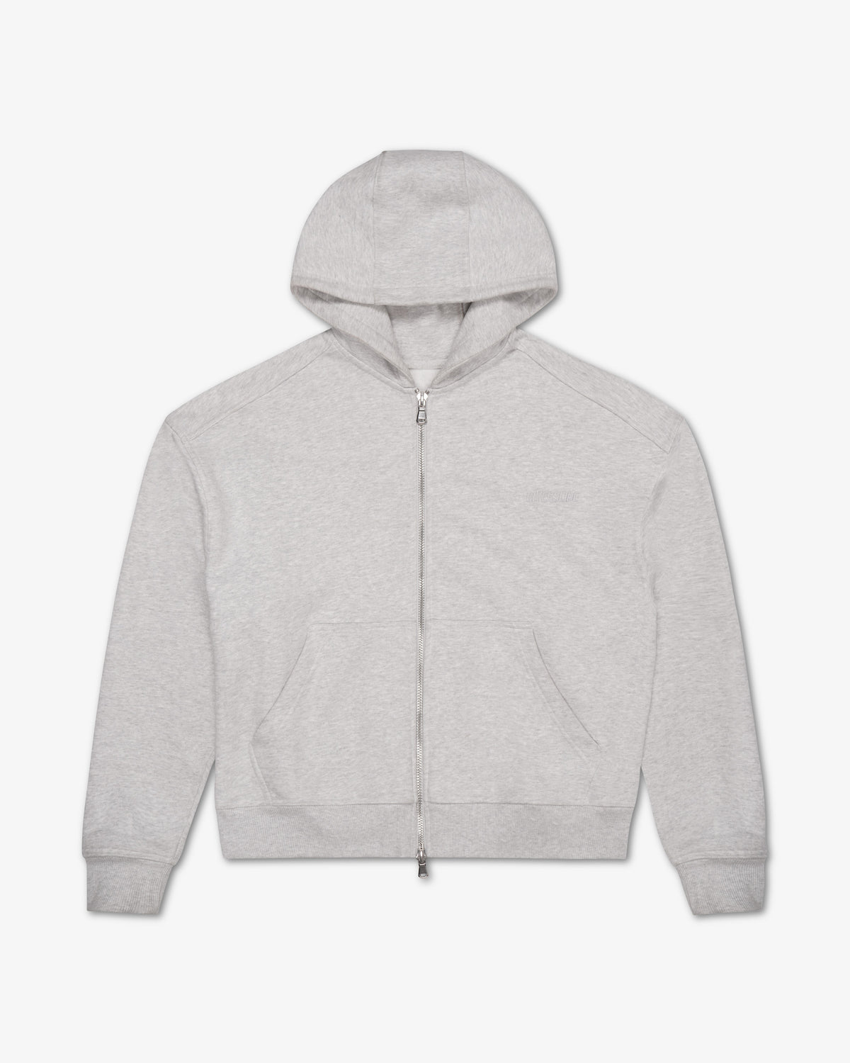 Riverslide Zip-Up Hoodie in grey marl